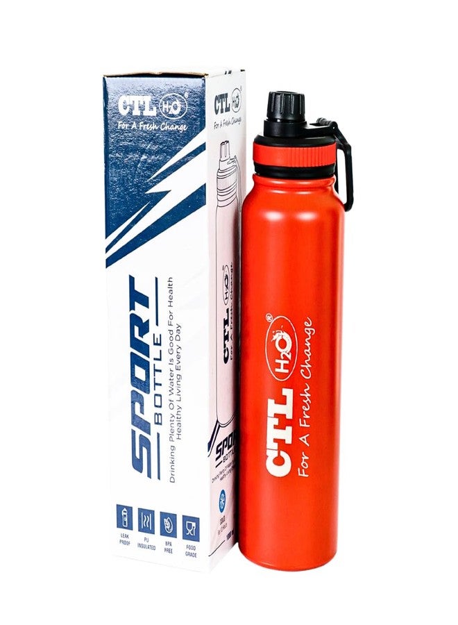 CTLH20 1L Thermosteel Water Bottle for Kids| Hot and Cold Insulated Stainless Steel Flask for School Office Gym Travel| Leak proof and Rust Proof Sipper Bottle With Flip-Top Lid - Image 1